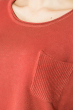 Свитер женский с карманом на груди 123V005 кирпичный