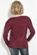 Свитер женский с карманом на груди 123V005 вишневый