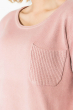 Свитер женский с карманом на груди 123V005 бледно-розовый