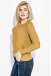 Джемпер женский, вязаный, классический 124V001 горчичный Джемпер женский, вязаный, классический 124V001 горчичный