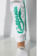 Стильные брюки с цветными надписями 32P0148 бело-зеленый