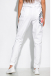 Стильные брюки с цветными надписями 32P0148 бело-синий