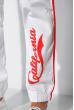 Стильные брюки с цветными надписями 32P0148 бело-красный