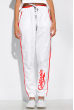 Стильные брюки с цветными надписями 32P0148 бело-красный