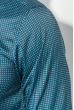 Рубашка мужская праздничная, легкая 50PD6219 черно-зеленый