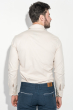 Рубашка мужская с круглой нашивкой на груди 50PD0011-2 бежевый