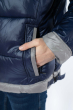 Куртка с капюшоном 157P13016-1 темно-синий / светло-серый