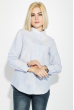Рубашка женская светлая, свободного кроя  875K003-2 голубая варенка