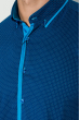 Рубашка мужская мелкий принт 50P7042-4 синий