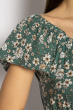 Платье в мелкий цветочек 632F006 зеленый