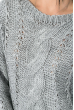 Свитер женский, крупная  вязка 81PD133 серый