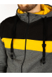 Кофта спортивная мужская темно-серая 258P17020-2 темно-серый / желтый