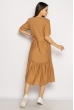 Однотонное платье свободного кроя 632F002 бежевый