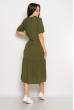 Однотонное платье свободного кроя 632F002 хаки