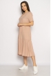 Однотонное платье свободного кроя 632F002 пудровый