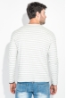 Джемпер мужской ткань в рубчик 501F001-1 бело-серый Джемпер мужской ткань в рубчик 501F001-1 бело-серый