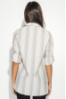Рубашка женская в мелкую полоску 51P001 горчично-серый