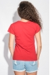 Футболка женская с блестящей надписью 211F028-4 красный
