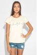 Футболка женская с блестящей надписью 211F028-4 лимонный