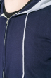 Толставка мужская с манжетами на рукаве 117V001-1 сине-серый