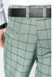 Брюки мужские стильная клетка 410F001 оливковый Брюки мужские стильная клетка 410F001 оливковый