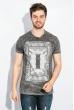 Футболка мужская с принтом 414F011-4 серый Футболка мужская с принтом 414F011-4 серый