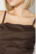 Платье женское с драпировкой на груди 64PD16-2 шоколад