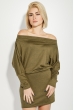 Платье женское со стущенными плечиками 71PD0006-1 хаки