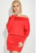 Платье женское со стущенными плечиками 71PD0006-1 красный