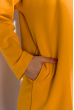Женский худи с принтом на спине 120PSTF206 желтый