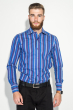 Рубашка мужская приталенная, в полоску 50PD28805 сиренево-голубой