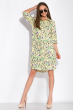 Платье-рубашка с цветочными мотивами 103P482 лимонный / принт