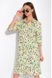 Платье-рубашка с цветочными мотивами 103P482 лимонный / принт