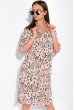 Платье-рубашка с цветочными мотивами 103P482 светло-розовый / принт
