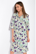 Платье-рубашка с цветочными мотивами 103P482 молочный принт