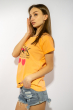 Стильная женская футболка 85F281 персиковый