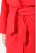 Пальто женское однотонное, на широком поясе 69PD499 красный
