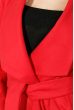 Пальто женское однотонное, на широком поясе 69PD499 красный