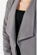 Пальто женское однотонное, на широком поясе 69PD499 серый