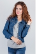 Куртка классическая джинсовая женская 406K001 синий