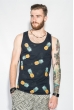 Майка мужская с ярким узором 184F005-4 темно-синий