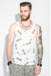 Майка мужская с ярким узором 184F005-4 белый