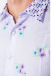 Рубашка мужская в крупный цветок 50PD626 светло-лиловый
