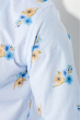 Рубашка мужская в крупный цветок 50PD626 голубой