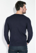 Пуловер мужской однотонный, базовый 130V003 темно-синий