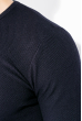 Пуловер мужской однотонный, базовый 130V003 темно-синий