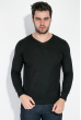 Пуловер мужской однотонный, базовый 130V003 черный