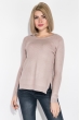 Свитер женский с разрезом на спине 133V001 светло-бежевый