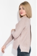 Свитер женский с разрезом на спине 133V001 светло-бежевый