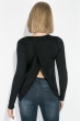 Свитер женский с разрезом на спине 133V001 черный